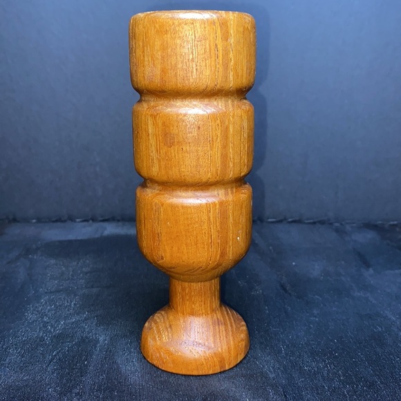 Hand Made Wooden Candle Holder - Picture 2 of 6